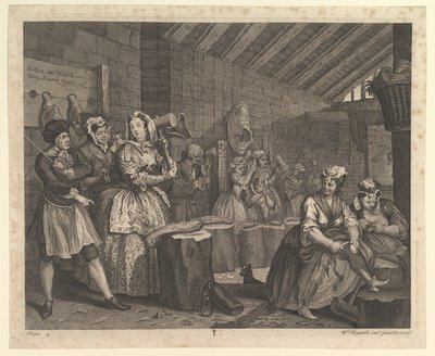 A Porton edistyminen, levy 4, huhtikuu 1732. tekijältä William Hogarth
