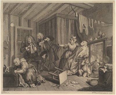 A Porton edistyminen, levy 5, ennen huhtikuuta 1732. tekijältä William Hogarth