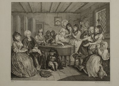 Porton vaiheita: laatta 6 tekijältä William Hogarth