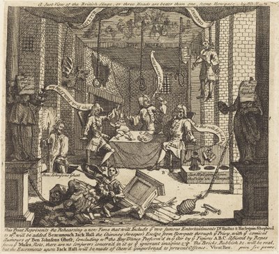 Vain näkymä British Stagelle tekijältä William Hogarth