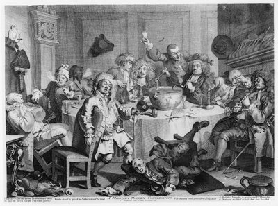 Keskiyön moderni keskustelu tekijältä William Hogarth