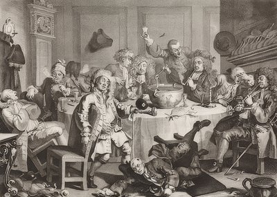 Keskiyön moderni keskustelu. 1733 tekijältä William Hogarth