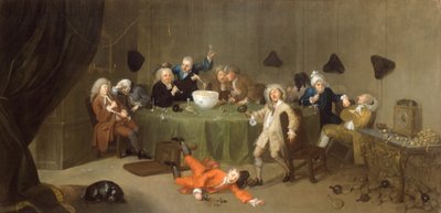 Keskiyön nykyaikainen keskustelu, n. 1732 tekijältä William Hogarth