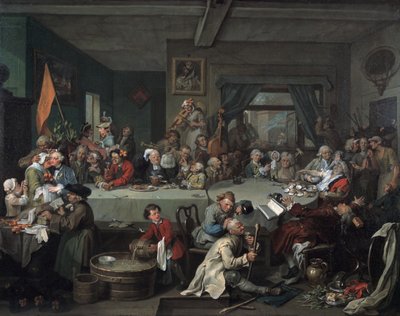 Vaaliviihde, 1755 tekijältä William Hogarth