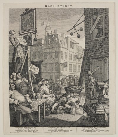 Beer Street tekijältä William Hogarth