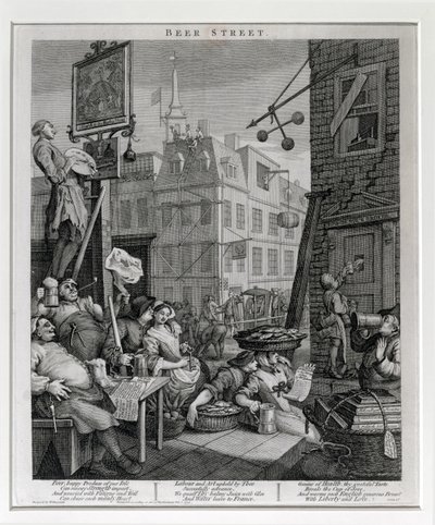 Beer Street, 1751 tekijältä William Hogarth