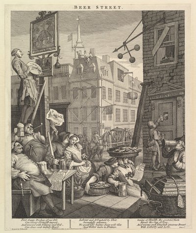 Beer Street, 4. helmikuuta 1751. tekijältä William Hogarth