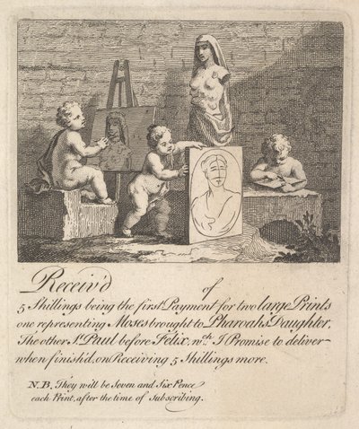 Pojat kurkistamassa luontoon, 1751. tekijältä William Hogarth