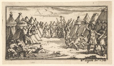 Breaking the Legs John Beaver, Roman Military Punishments, 1725, 1725 jälkeen. tekijältä William Hogarth