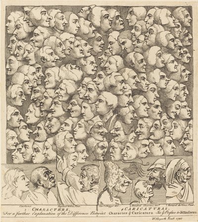 Hahmot ja karikatuurit tekijältä William Hogarth