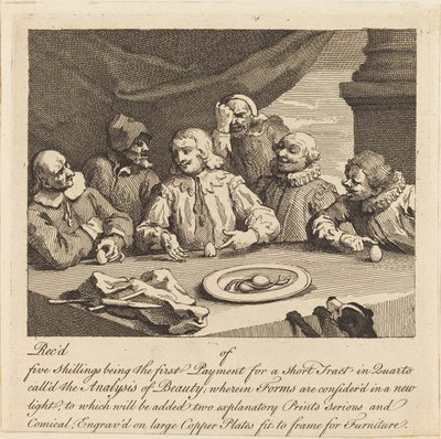 Kolumbus rikkoo munaa tekijältä William Hogarth