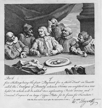 Kolumbus rikkoo munan, 1752 tekijältä William Hogarth