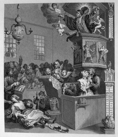Uskollisuus, taikausko ja fanaattisuus tekijältä William Hogarth