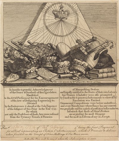 Kruunuja, hiiriä, nukkeja jne. tekijältä William Hogarth