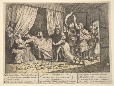 Cunicularii eli Godlimonin viisaat neuvottelussa, joulukuu 1726. tekijältä William Hogarth