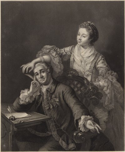 David Garrick ja hänen vaimonsa tekijältä William Hogarth