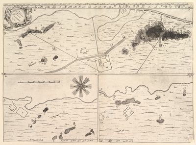 Fodina ferrea Danmorensis - Tanskalainen rautakaivos Aubry de La Mottrayes kulkee..., 1723-24. tekijältä William Hogarth