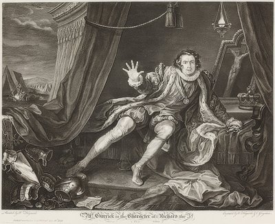 Garrick Richard III:n hahmossa / Garrick in der Rolle Richards III.. 1746 tekijältä William Hogarth