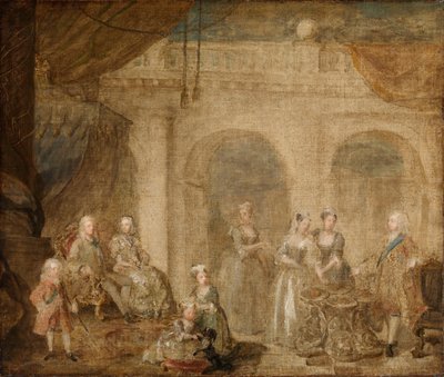 Yrjö II, Englannin kuningas, ja hänen perheensä tekijältä William Hogarth