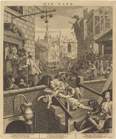 Gin Lane tekijältä William Hogarth