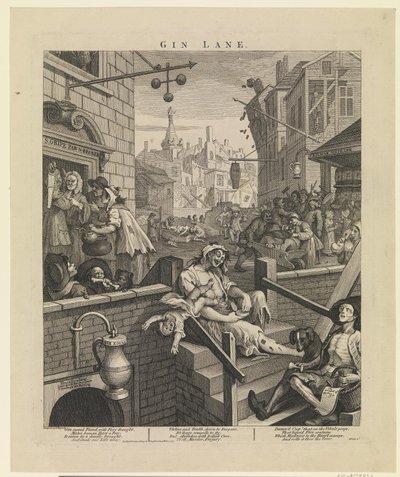 Gin Lane tekijältä William Hogarth