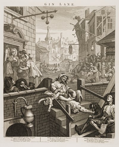 Gin Lane tekijältä William Hogarth