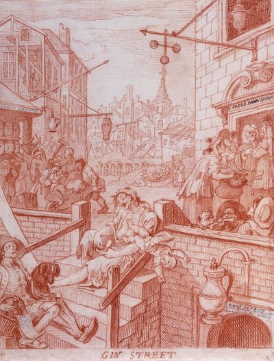 Gin-Straße tekijältä William Hogarth