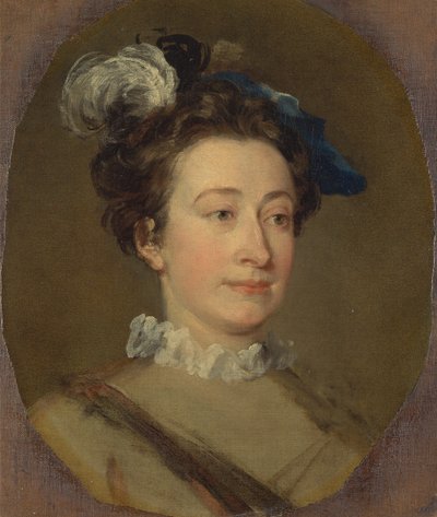 Tyttö pöyhkeässä hatussa, n. 1740. tekijältä William Hogarth