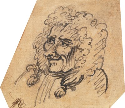 Grotesker Männerkopf tekijältä William Hogarth