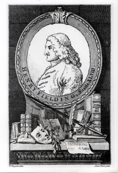 Henry Fielding (1707-54) 48-vuotiaana, kaiverrus James Basire tekijältä William Hogarth