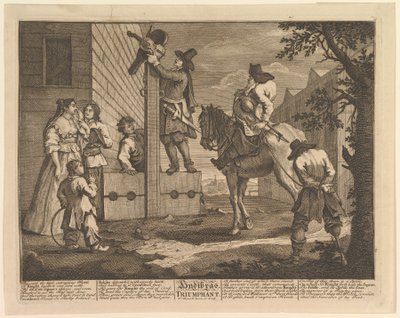 Hudibras Triumphant Triumphant 12 Large Illustrations Samuel Butlers Hudibras, levy 4, 1725-68. tekijältä William Hogarth