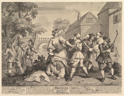 Hudibras voitti Trulla Kaksitoista suurta kuvitusta Samuel Butlersille ..., helmikuu 1725-26. tekijältä William Hogarth