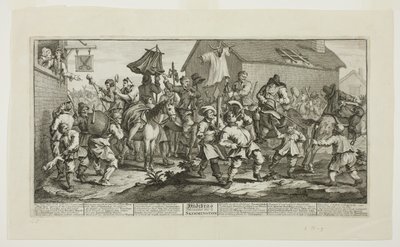 Hudibras ja Skimmington, Hudibrasin seitsemäs kilpi. tekijältä William Hogarth