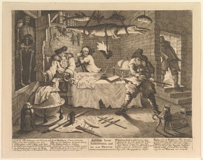 Hudibras päihittää Sidrophelin ja hänen miehensä Whacumin tekijältä William Hogarth