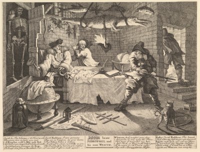 Hudibras voittaa Sidrophelin ja hänen miehensä Whacum Twelve Large Illustrations for Sa..., helmikuu 1725-26. tekijältä William Hogarth