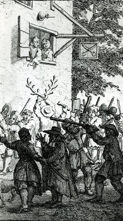 Hullabaloo vastaan Tailor tekijältä William Hogarth
