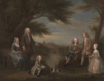 John ja Elizabeth Jeffreys ja heidän lapsensa, 1730. tekijältä William Hogarth