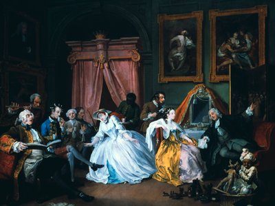 Avioliitto A-la-Mode: 4. The Toilette, 1743 tekijältä William Hogarth