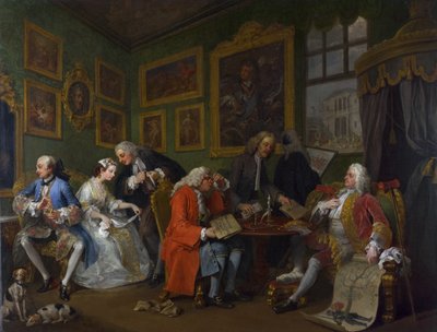 Marriage a la Mode: I - The Marriage Settlement, n. 1743 tekijältä William Hogarth