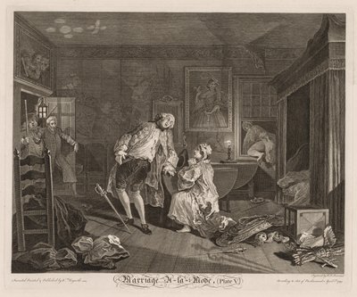 Avioliitto à la Mode: The Death of the Earl tekijältä William Hogarth