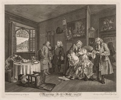 Avioliitto à la Mode: Kreivitärten kuolema, 1745. tekijältä William Hogarth
