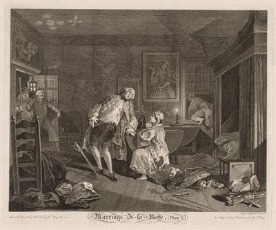 Avioliitto à la Mode: The Death of the Earl tekijältä William Hogarth