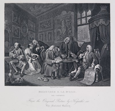 Avioliitto à la Mode: sopimus tekijältä William Hogarth