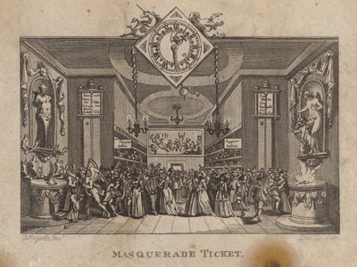 Naamiaislippu tekijältä William Hogarth