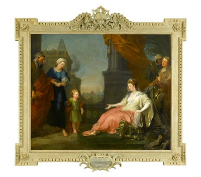 Mooses toi faraon tyttären eteen, 1746 tekijältä William Hogarth