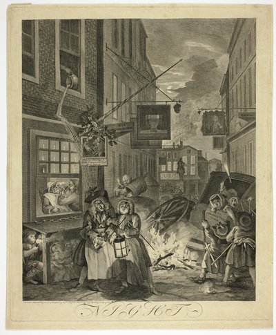 Yö, neljäs levy The Four Times of Daysta tekijältä William Hogarth