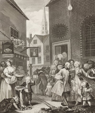 Keskipäivä / keskipäivä. From: The Four Times of the Day / The Four Times of the Day. 1738 tekijältä William Hogarth