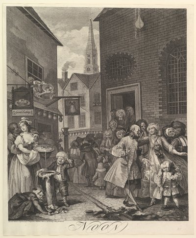 Keskipäivä: Vuorokauden neljä aikaa tekijältä William Hogarth