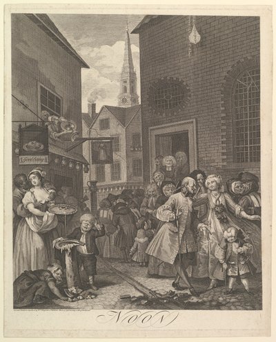 Noon The Four Times of Day, 25. maaliskuuta 1738. tekijältä William Hogarth