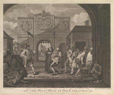 O the Roast Beef of Old England - The Gate of Caiais, 6. maaliskuuta 1749. tekijältä William Hogarth